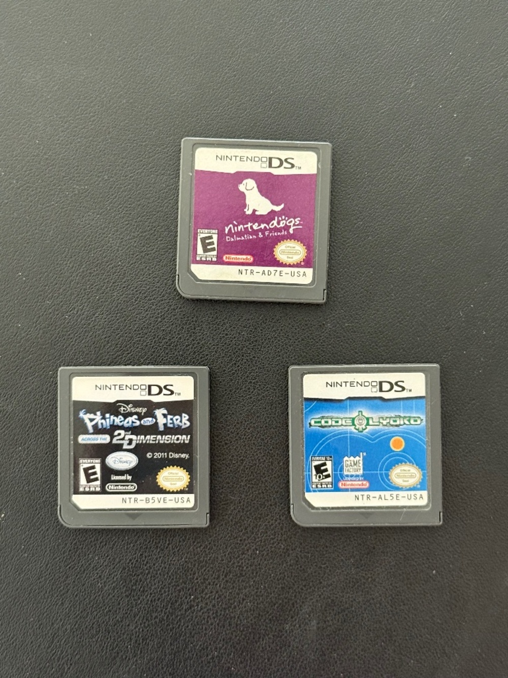 Nintendo DS Games - Lot of 3 Games Code Lyoko, Nintendogs, Phineas & Ferb